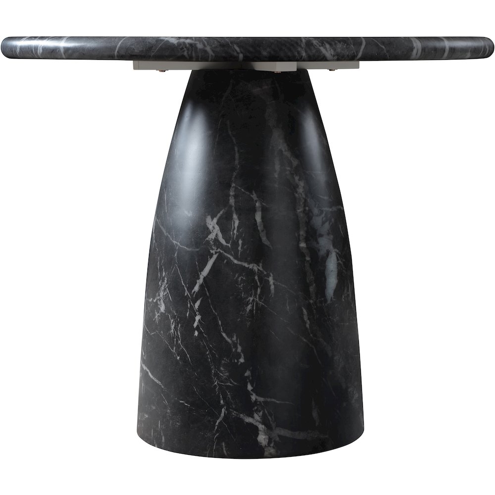 Cosenza Black 36" Marble Finish Concrete Dining Table. Picture 3