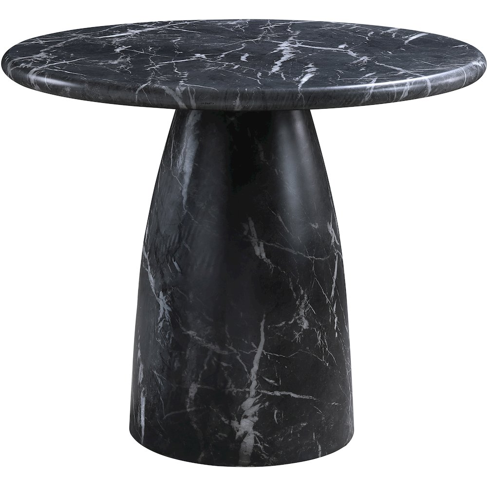 Cosenza Black 36" Marble Finish Concrete Dining Table. Picture 4