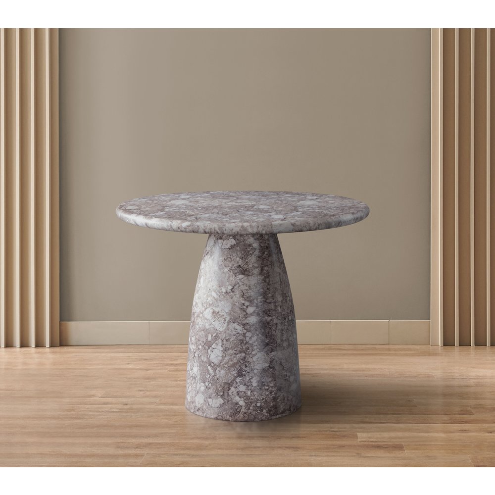 Cosenza Brown 36" Marble Finish Concrete Dining Table. Picture 2