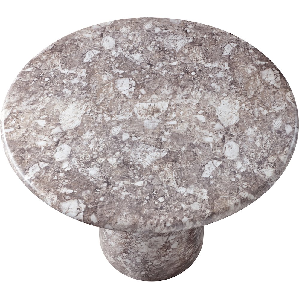 Cosenza Brown 36" Marble Finish Concrete Dining Table. Picture 5