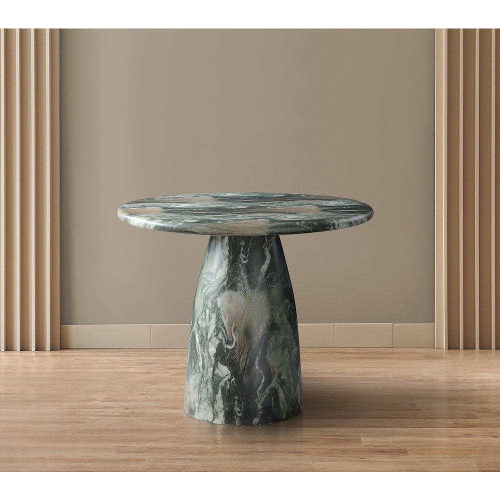 Cosenza Green 36" Marble Finish Concrete Dining Table. Picture 2