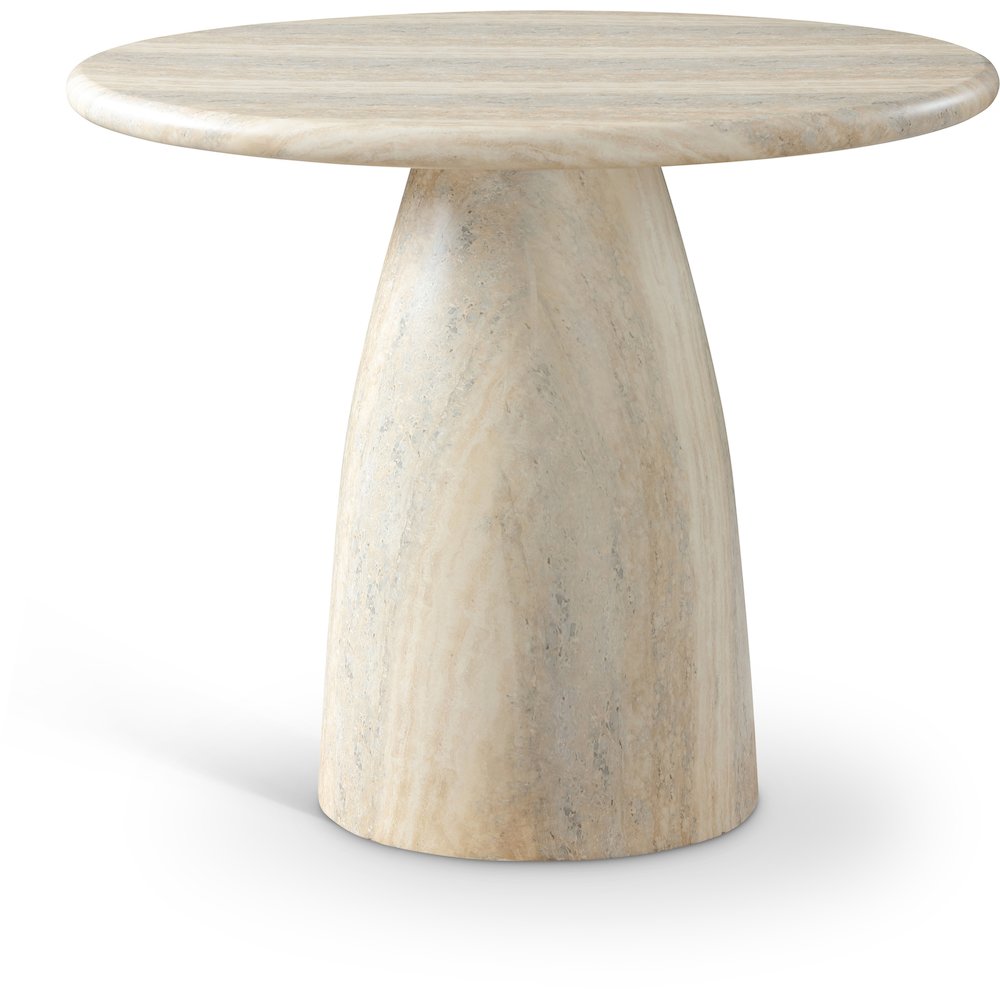 Cosenza Travertine 36" Travertine Finish Concrete Dining Table. Picture 1