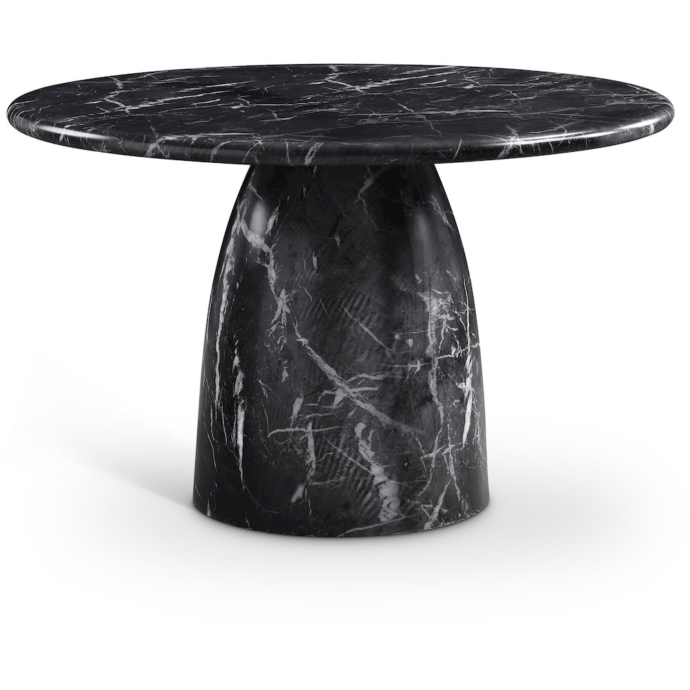 Cosenza Black 48.5" Marble Finish Concrete Dining Table. Picture 1