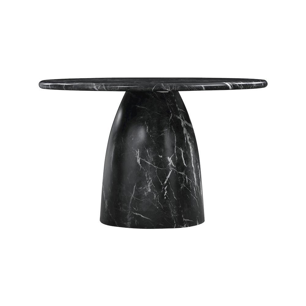 Cosenza Black 48.5" Marble Finish Concrete Dining Table. Picture 3
