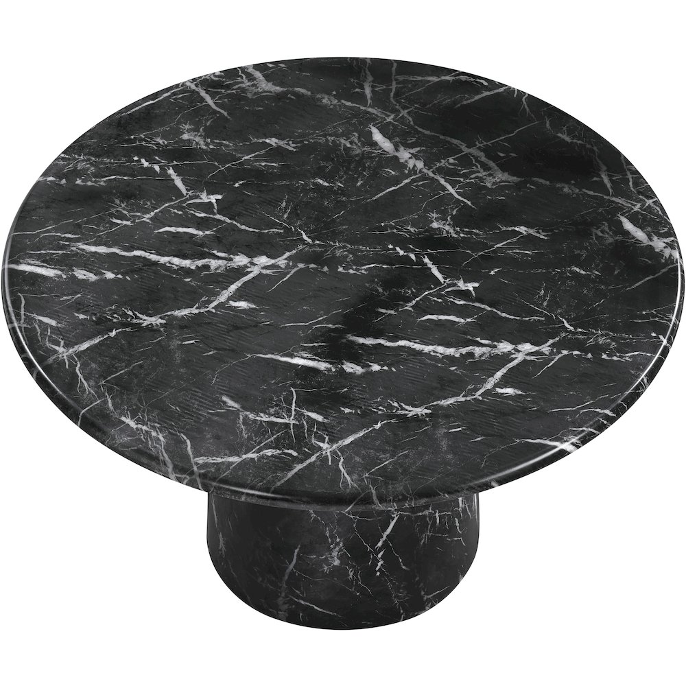 Cosenza Black 48.5" Marble Finish Concrete Dining Table. Picture 4