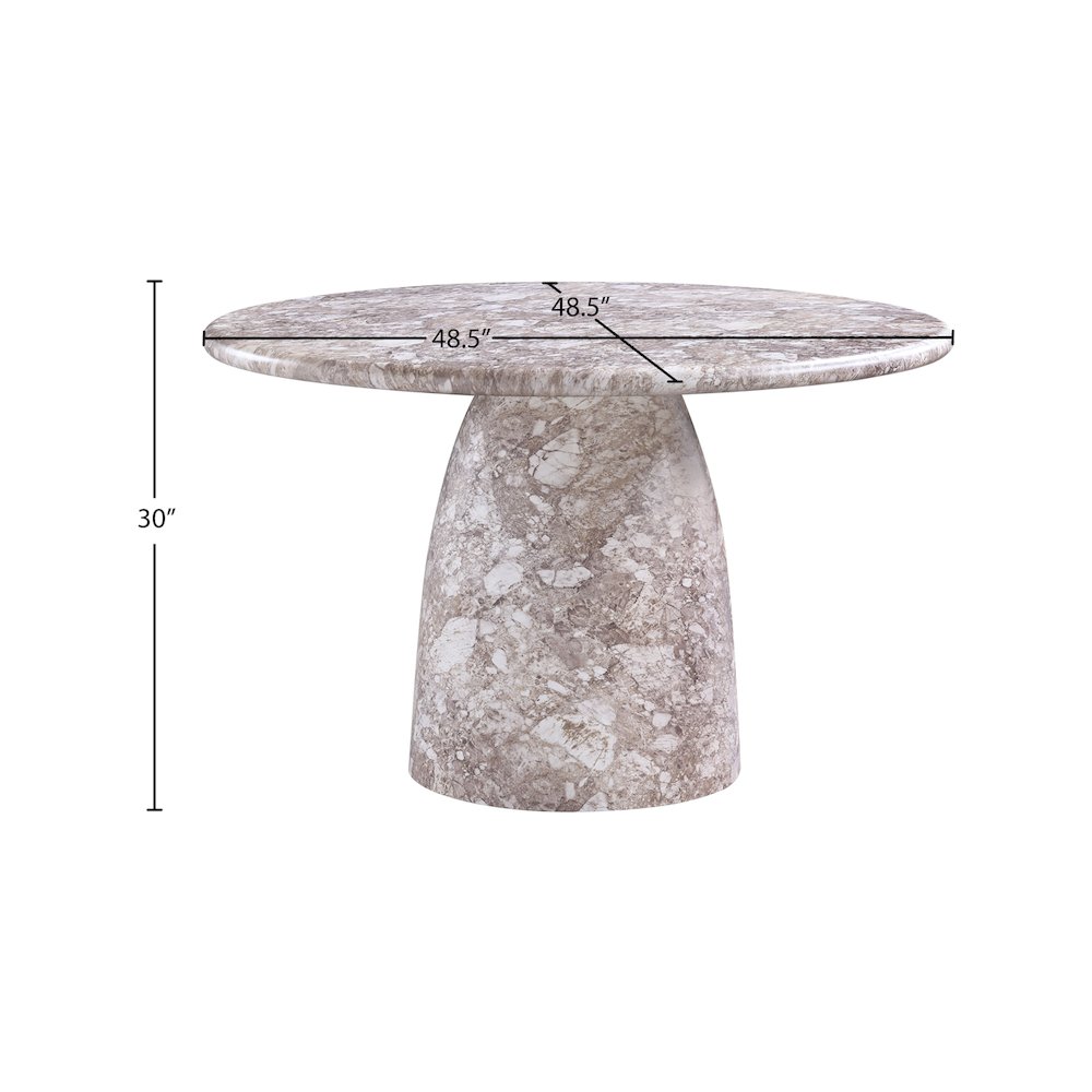 Cosenza Brown 48.5" Marble Finish Concrete Dining Table. Picture 5