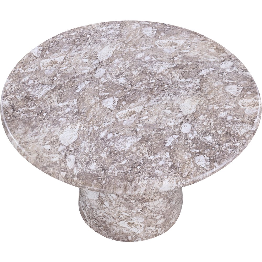 Cosenza Brown 48.5" Marble Finish Concrete Dining Table. Picture 4