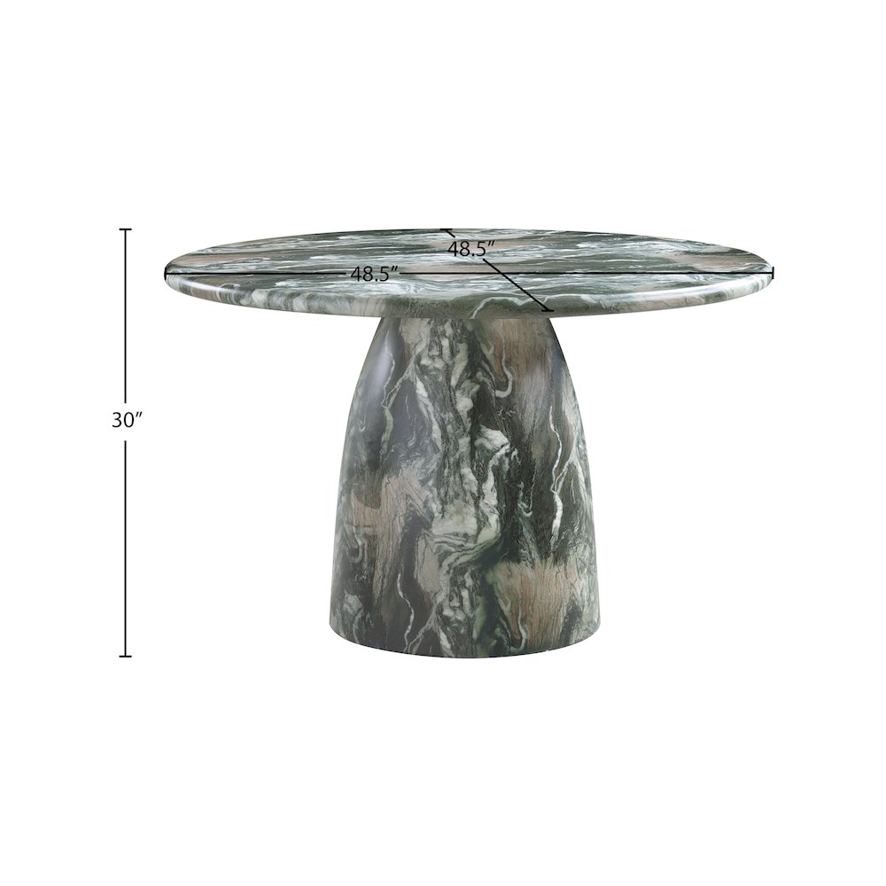 Cosenza Green 48.5" Marble Finish Concrete Dining Table. Picture 5