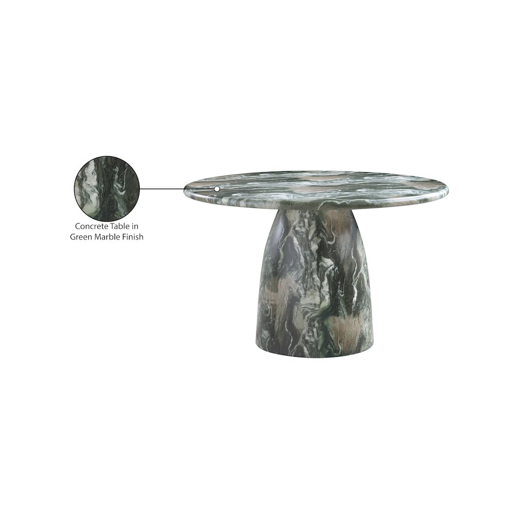 Cosenza Green 48.5" Marble Finish Concrete Dining Table. Picture 6