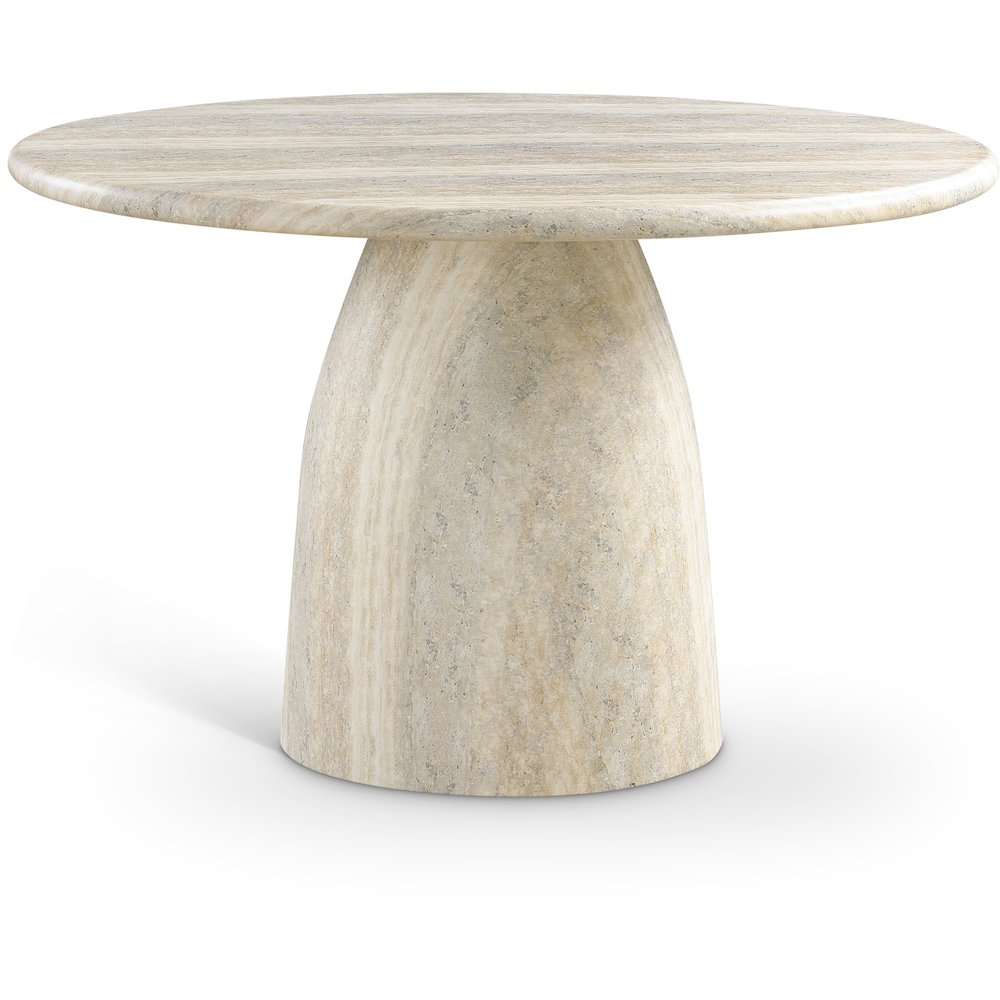 Cosenza Travertine 48.5" Travertine Finish Concrete Dining Table. Picture 1