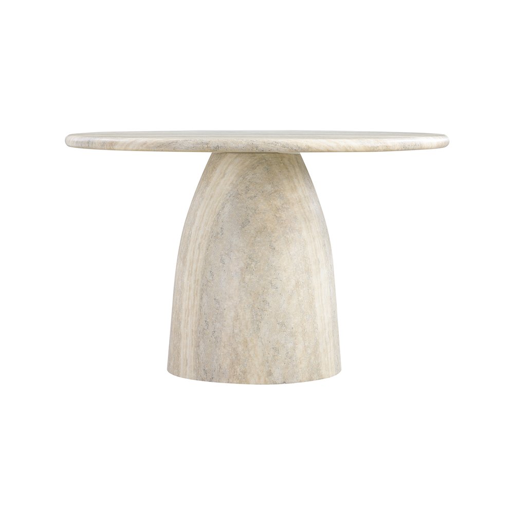 Cosenza Travertine 48.5" Travertine Finish Concrete Dining Table. Picture 3