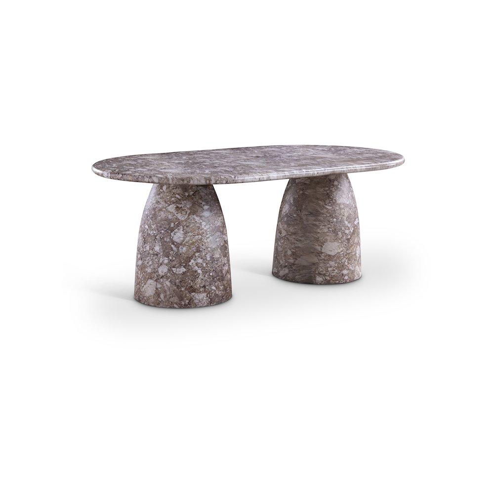 Cosenza Brown 78" Marble Finish Concrete Dining Table. Picture 1