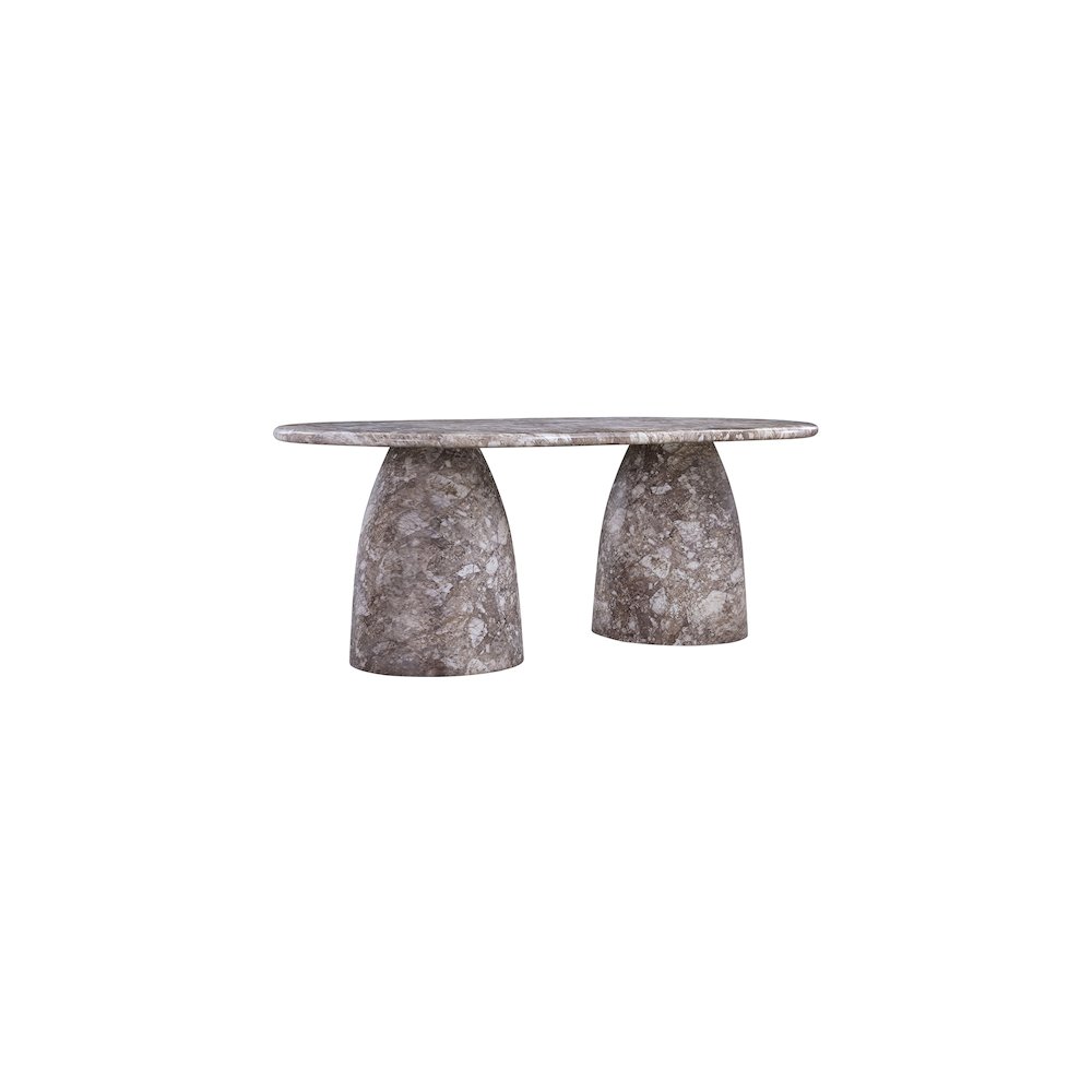 Cosenza Brown 78" Marble Finish Concrete Dining Table. Picture 3