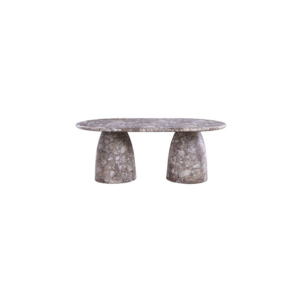 Cosenza Brown 78" Marble Finish Concrete Dining Table. Picture 4