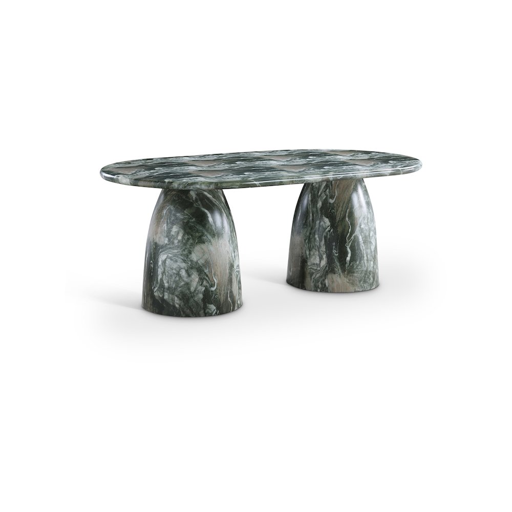 Cosenza Green 78" Marble Finish Concrete Dining Table. Picture 1