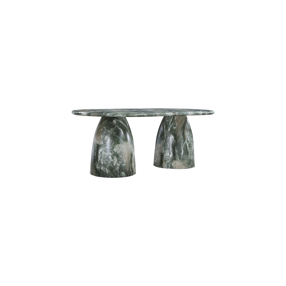 Cosenza Green 78" Marble Finish Concrete Dining Table. Picture 3