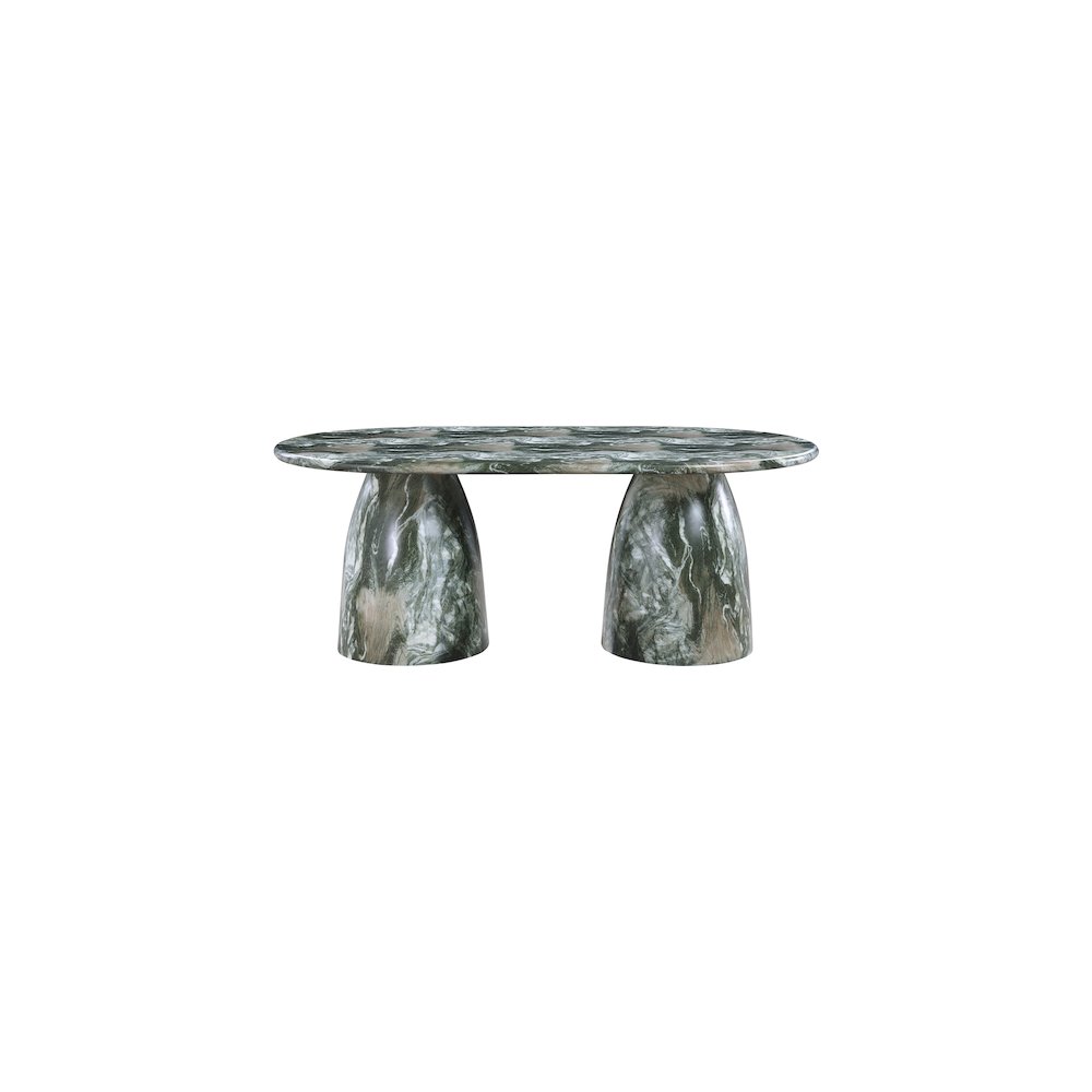 Cosenza Green 78" Marble Finish Concrete Dining Table. Picture 4