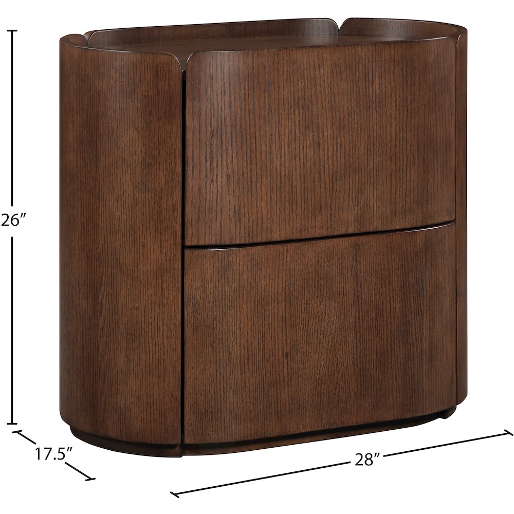 Everett Brown Night Stand. Picture 10