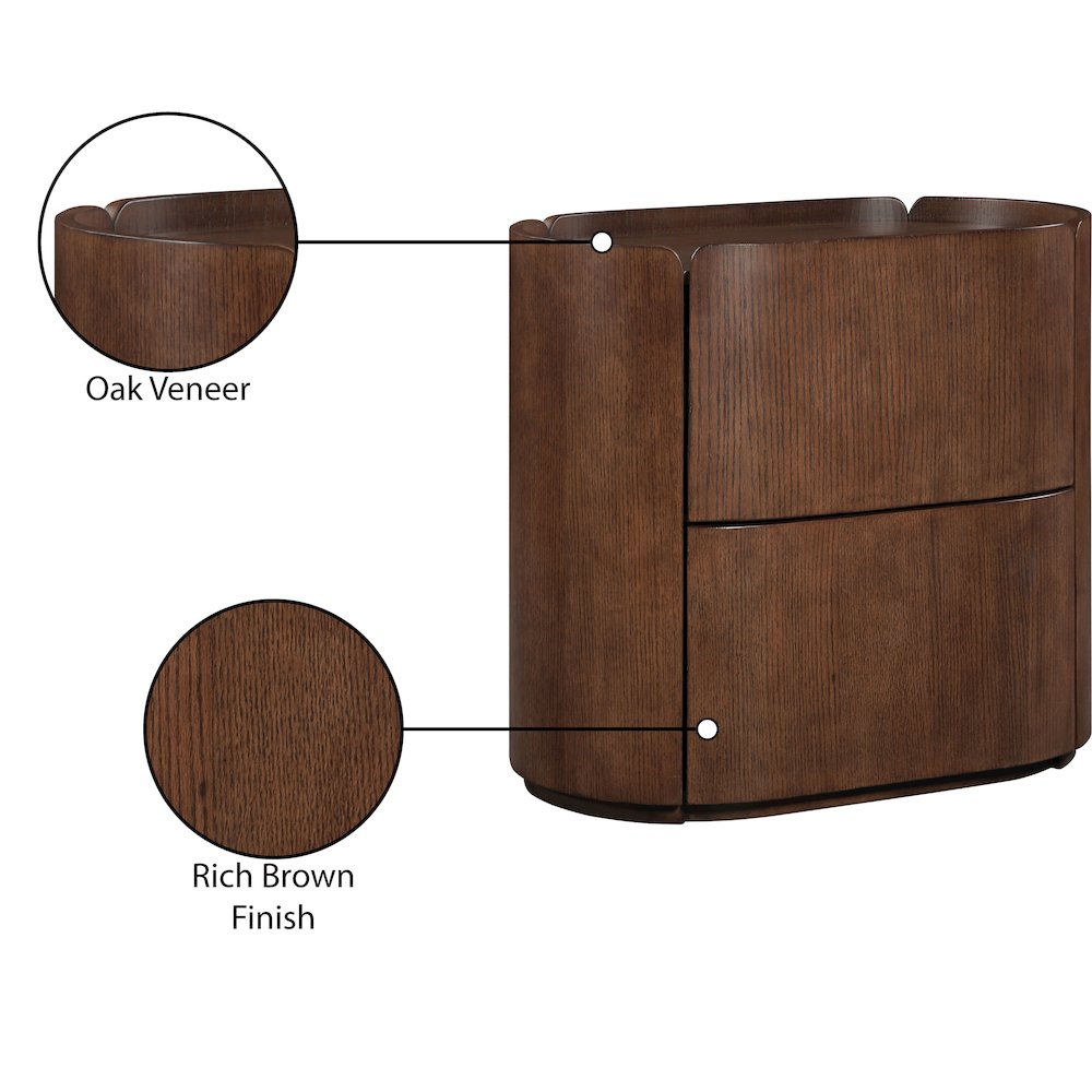 Everett Brown Night Stand. Picture 11