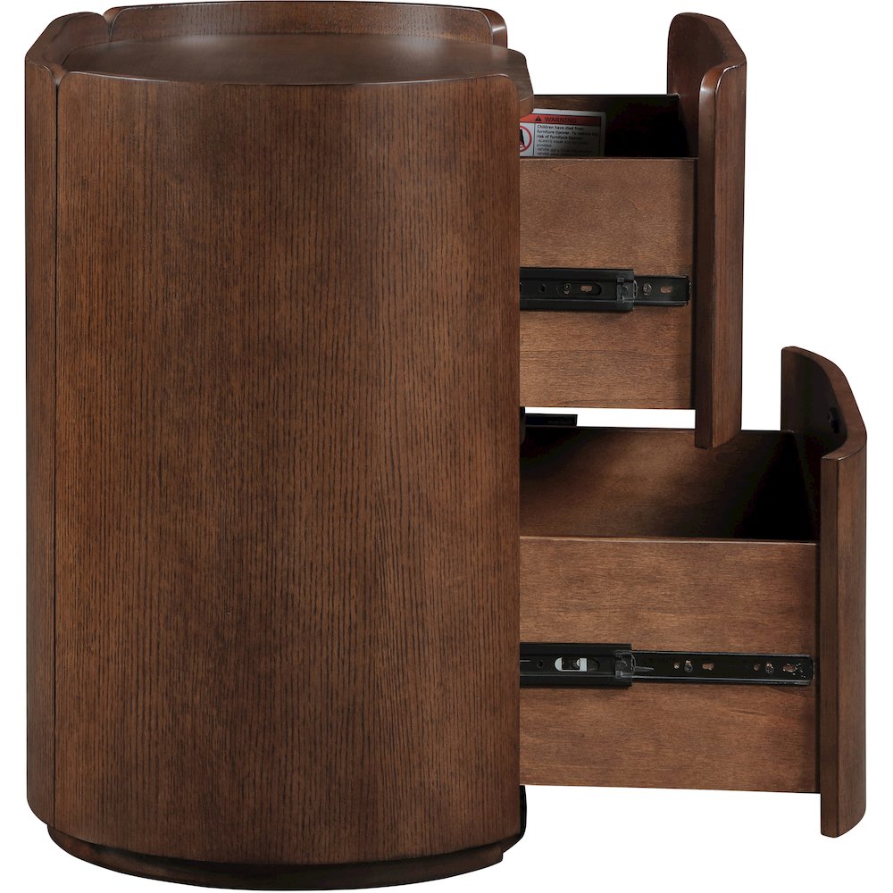 Everett Brown Night Stand. Picture 7