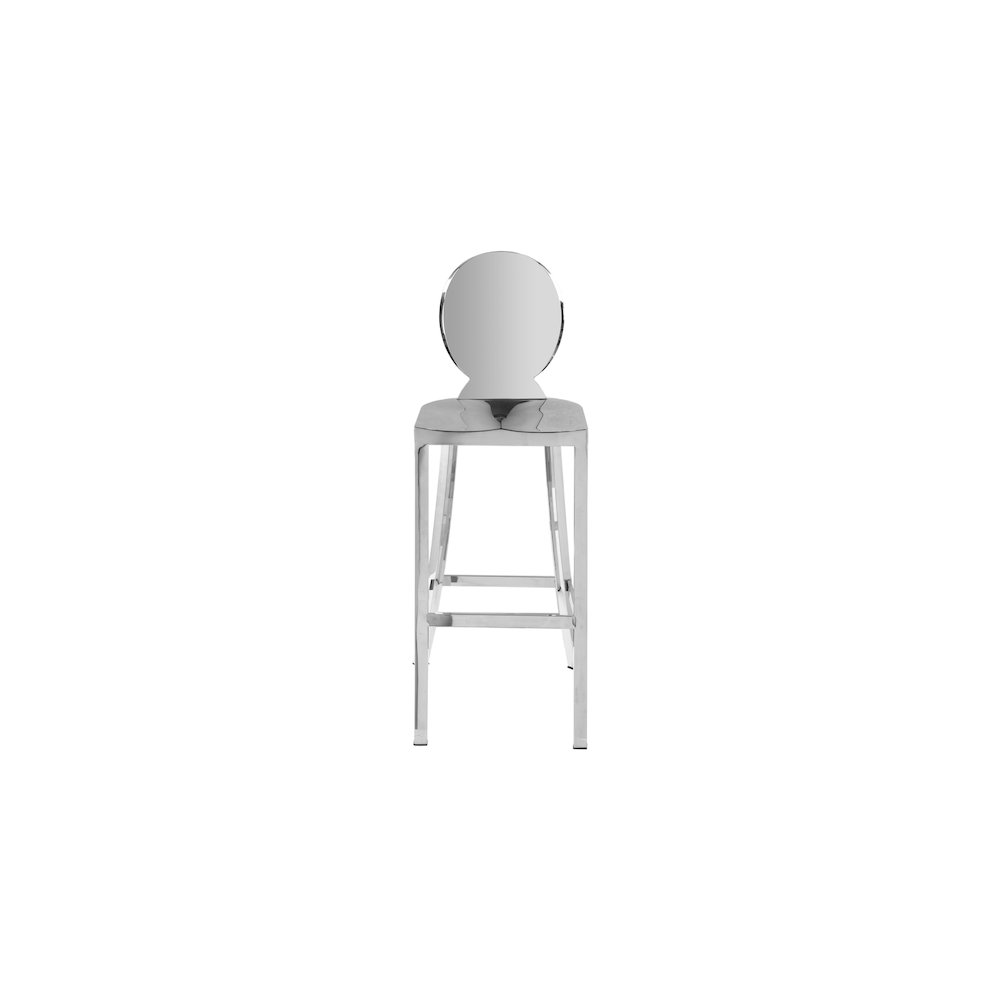 Maddox Chrome Stainless Steel Stool. Picture 3