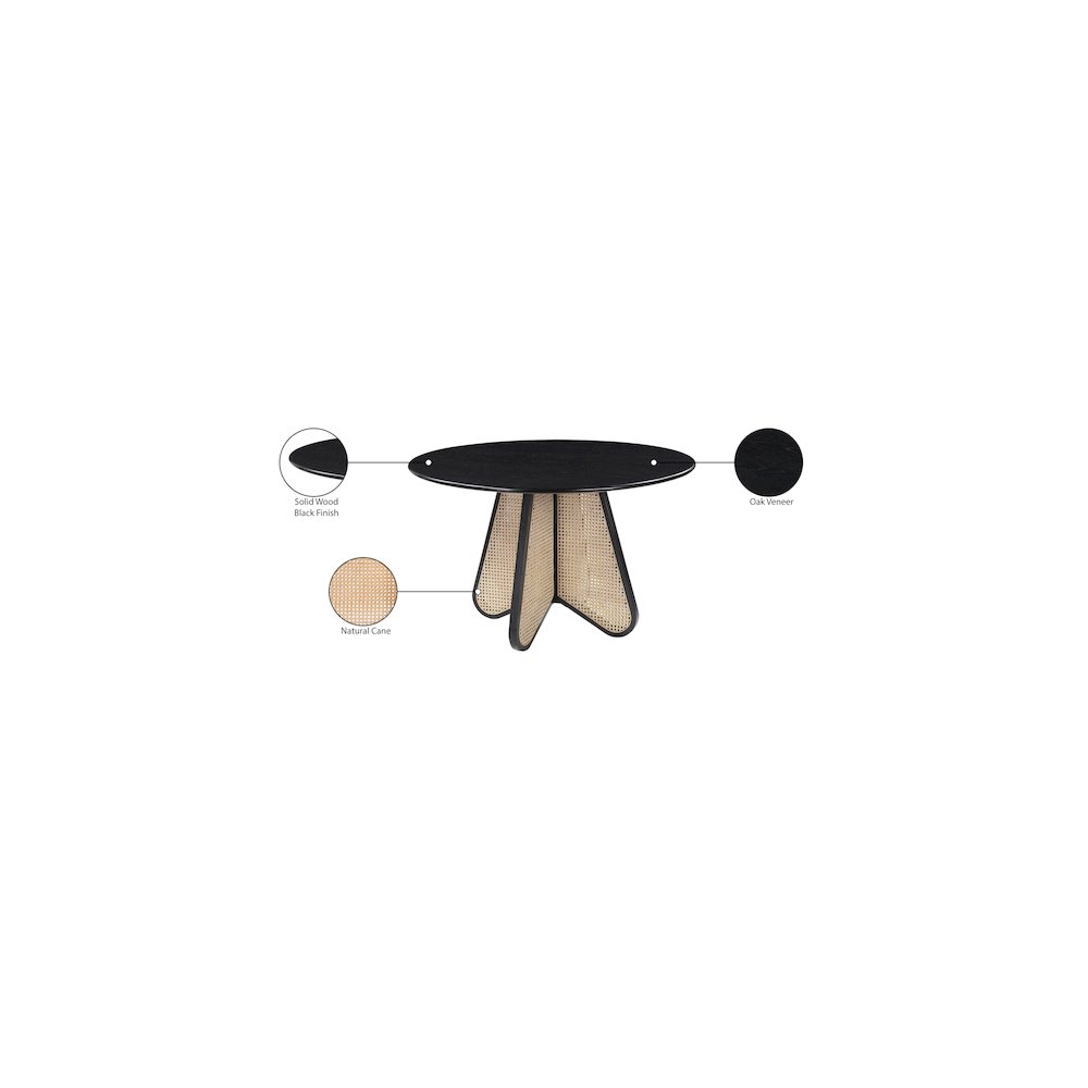 Butterfly Black Dining Table. Picture 6