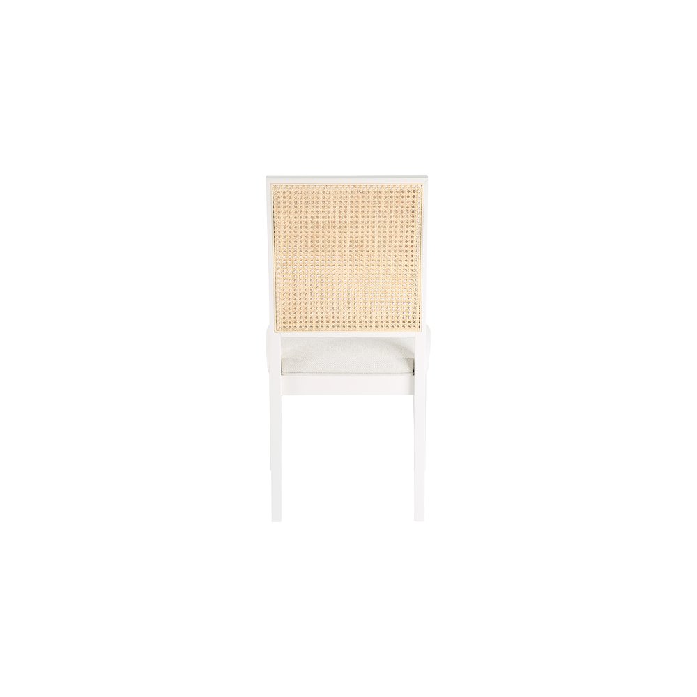 Butterfly Cream Linen Textured Fabric Dining Chair, Set of 2. Picture 2
