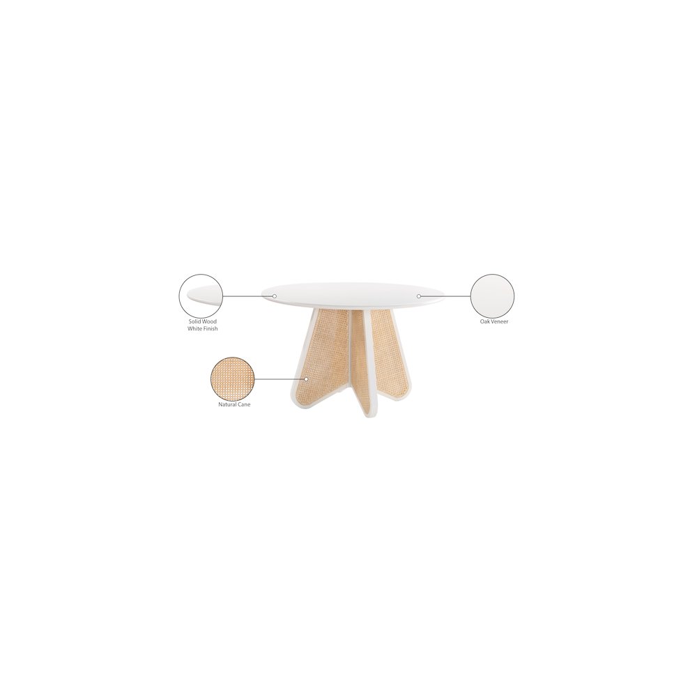 Butterfly White Dining Table. Picture 6