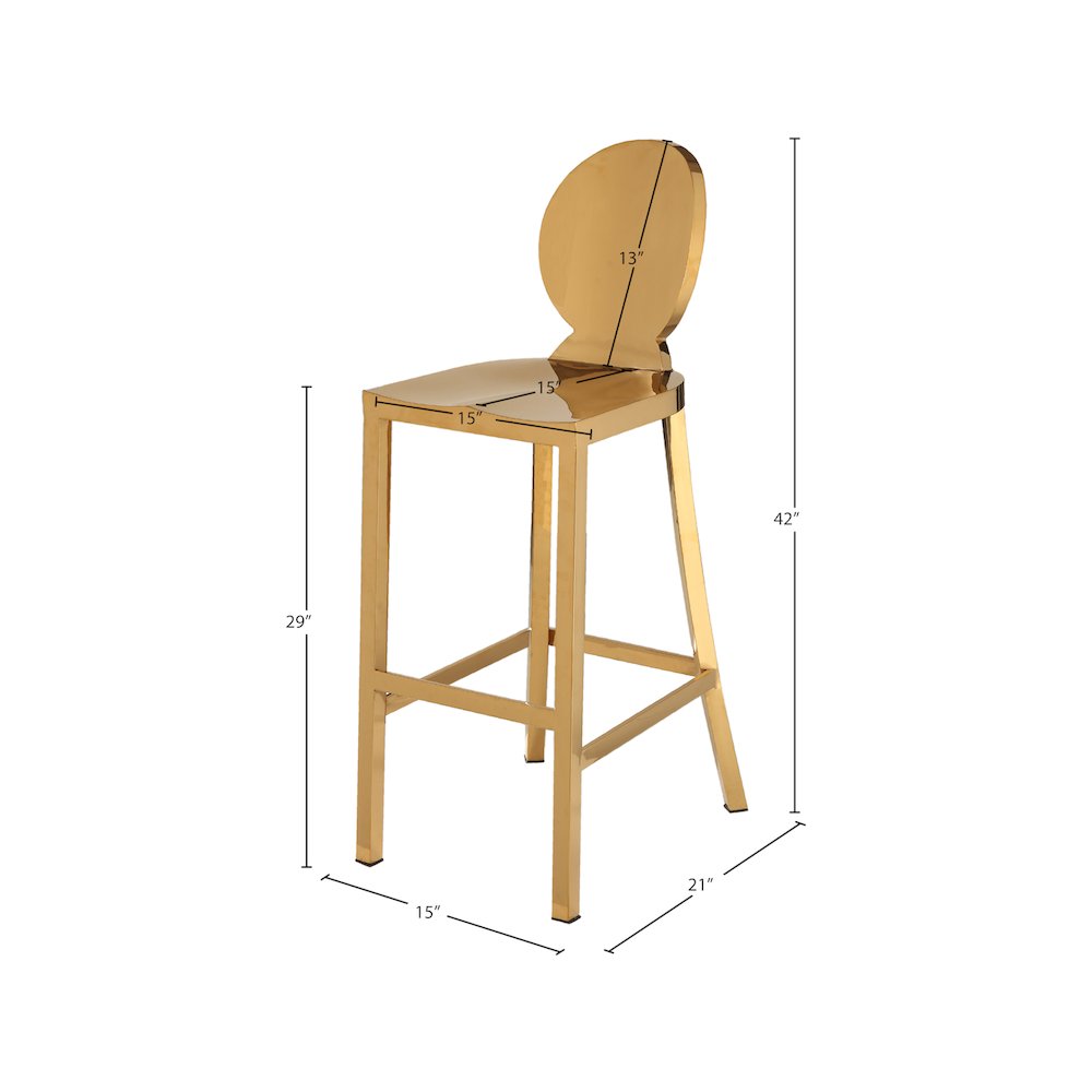Maddox Gold Stainless Steel Stool. Picture 4