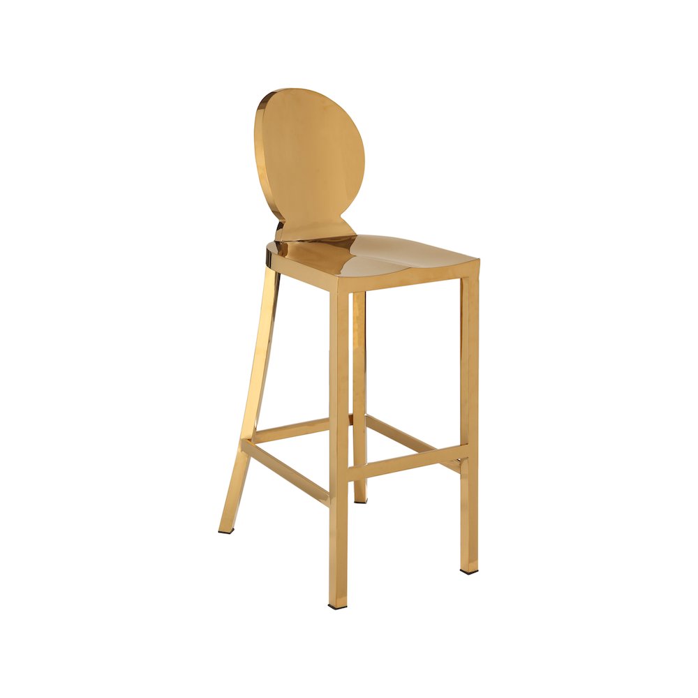 Maddox Gold Stainless Steel Stool. Picture 1