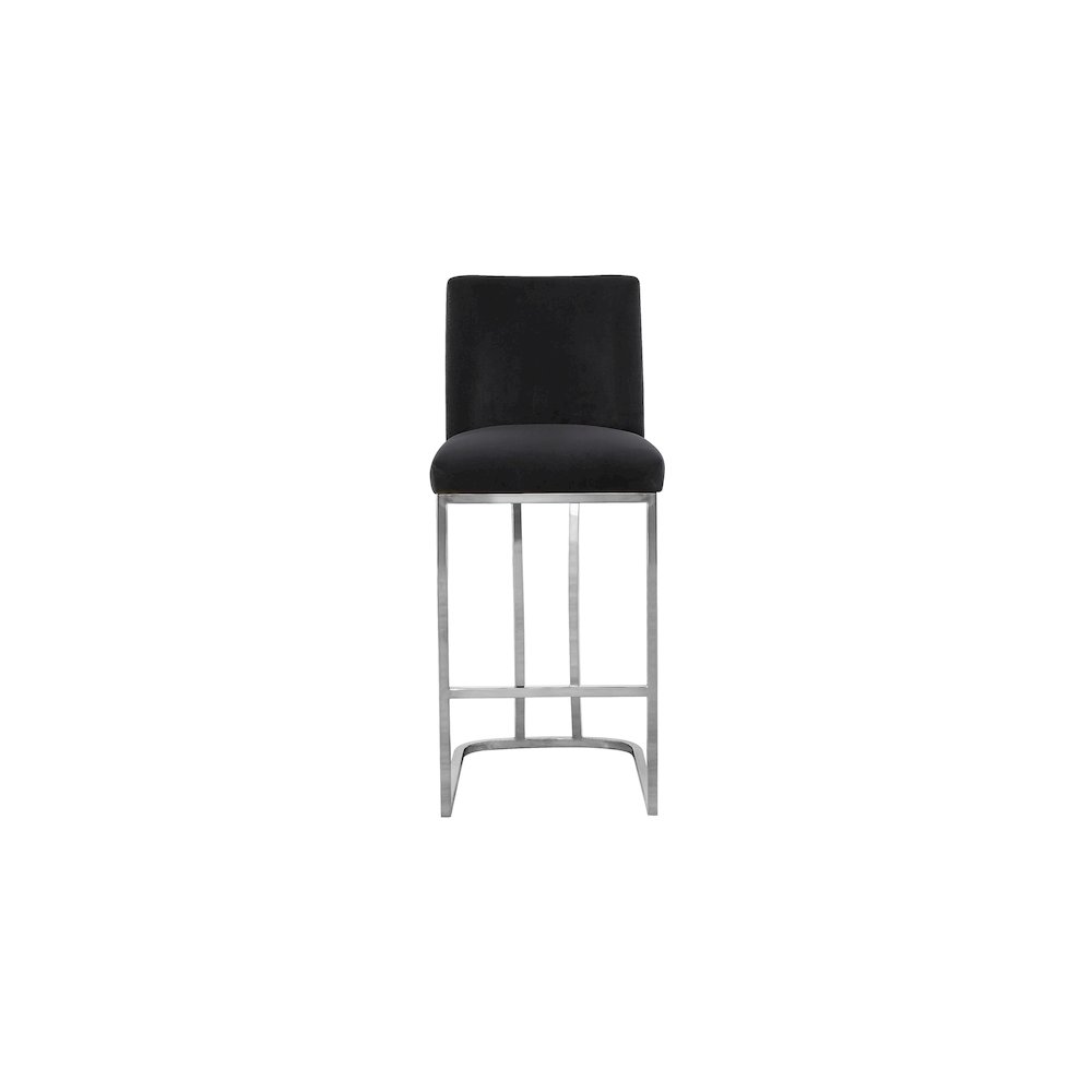 Heidi Black Velvet Stool. Picture 3