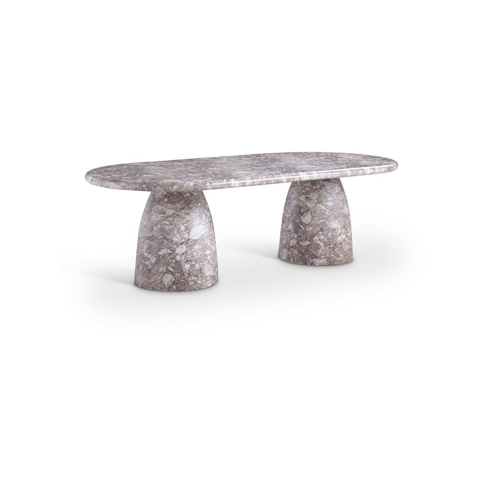 Cosenza Brown 96" Marble Finish Concrete Dining Table. Picture 1