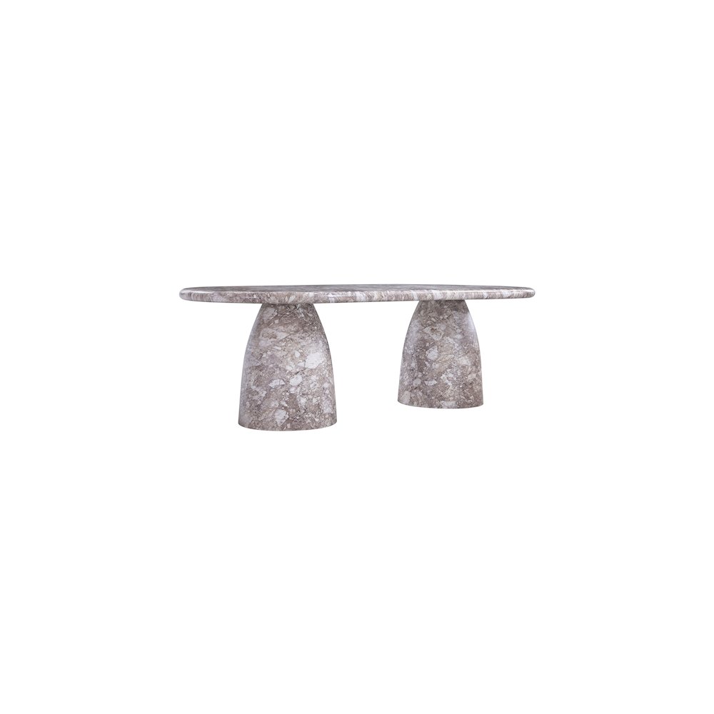 Cosenza Brown 96" Marble Finish Concrete Dining Table. Picture 3