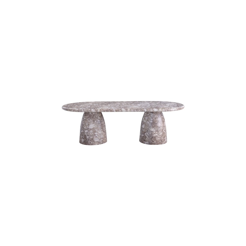 Cosenza Brown 96" Marble Finish Concrete Dining Table. Picture 4