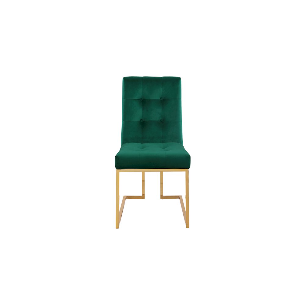 Pierre Green Velvet Dining Chair, Set of 2. Picture 3