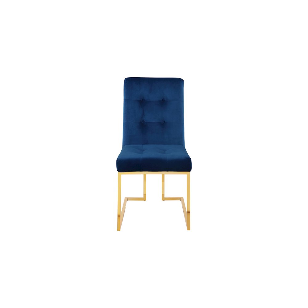 Pierre Navy Velvet Dining Chair, Set of 2. Picture 3