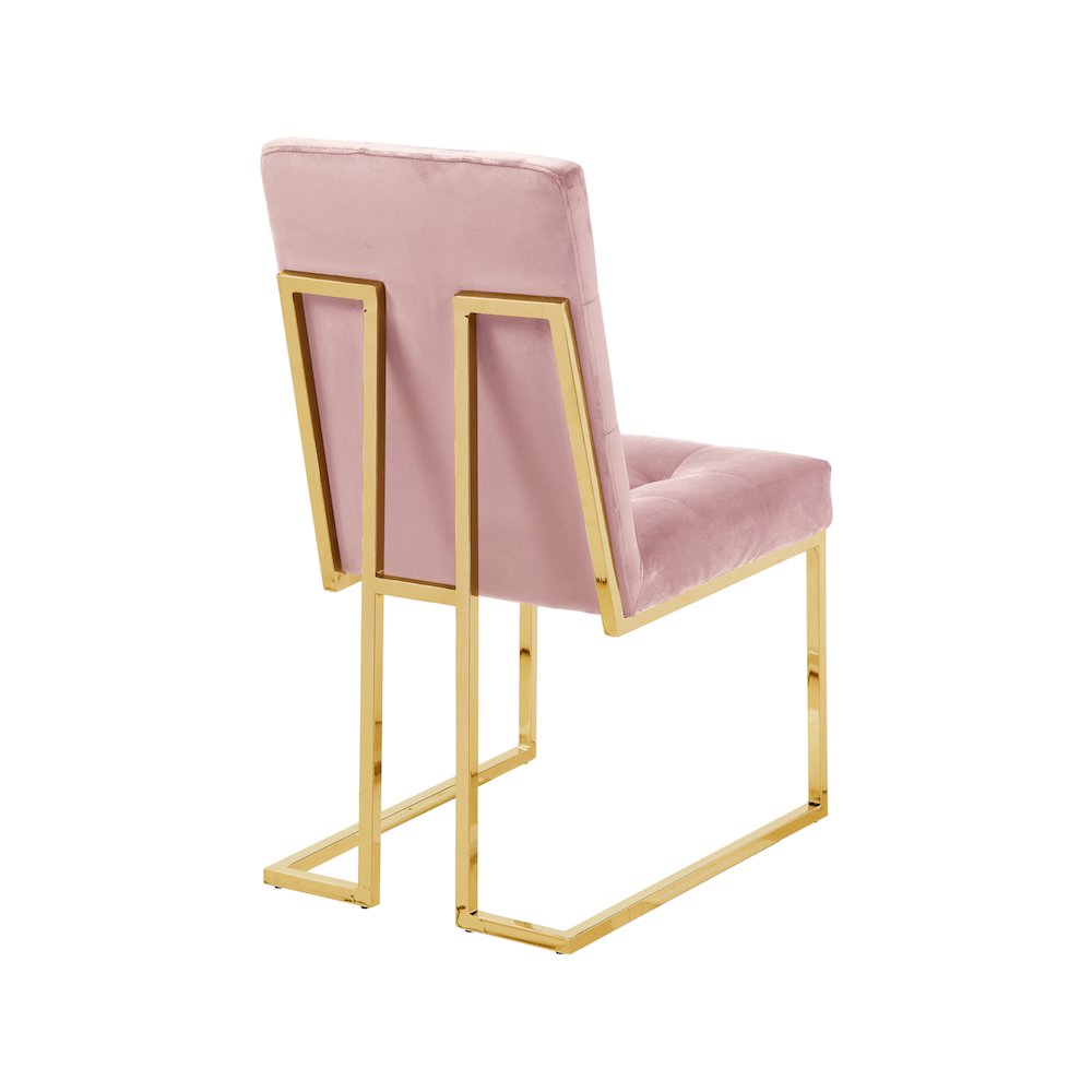 Pierre Pink Velvet Dining Chair, Set of 2. Picture 2
