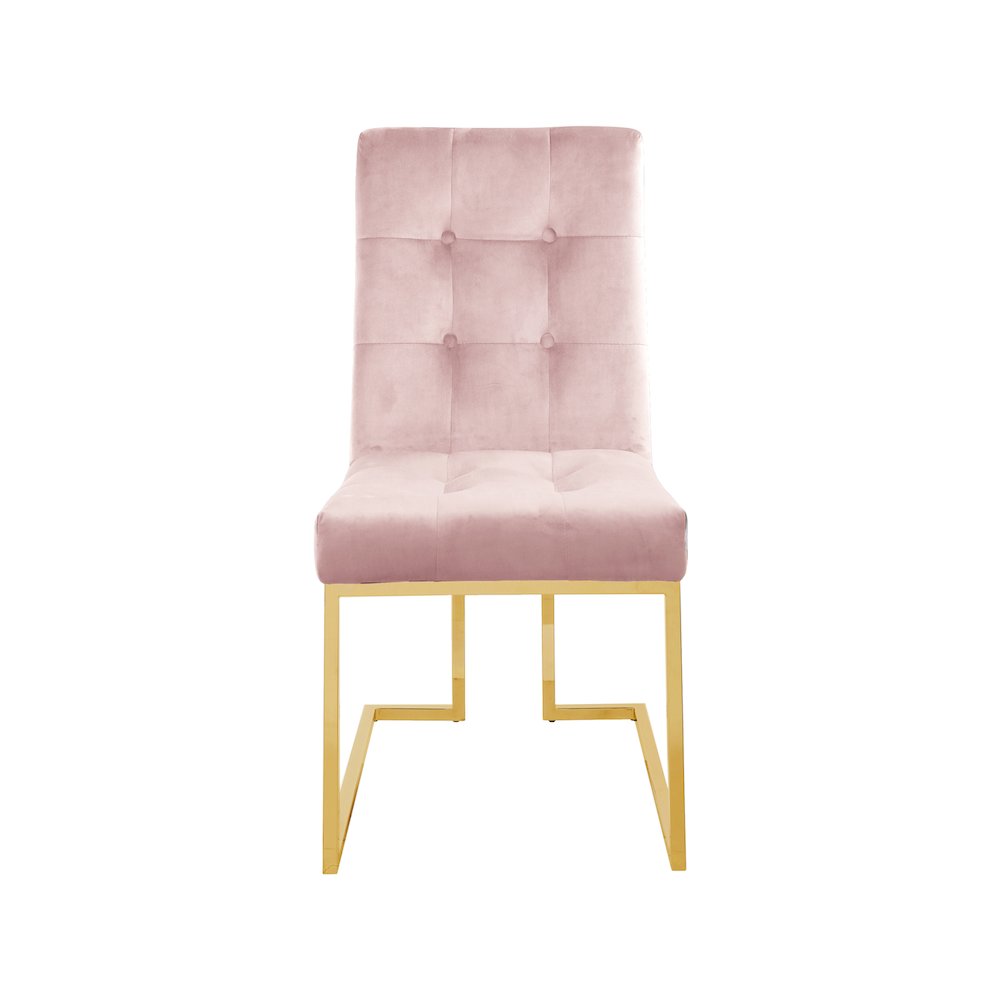 Pierre Pink Velvet Dining Chair, Set of 2. Picture 3