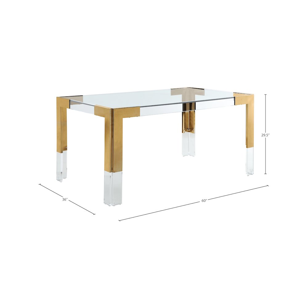 Casper Rich Gold Dining Table. Picture 6