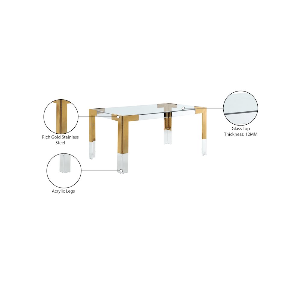 Casper Rich Gold Dining Table. Picture 7