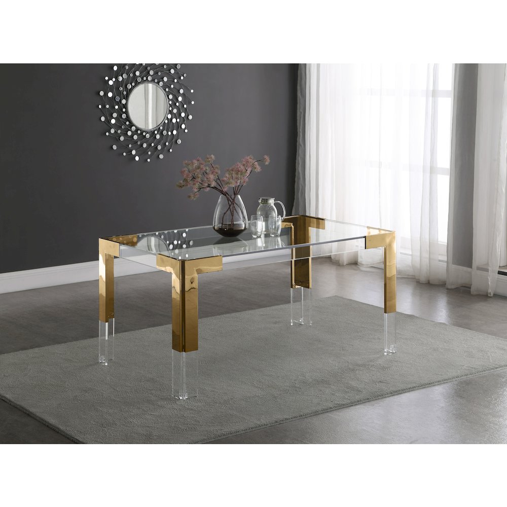 Casper Rich Gold Dining Table. Picture 5
