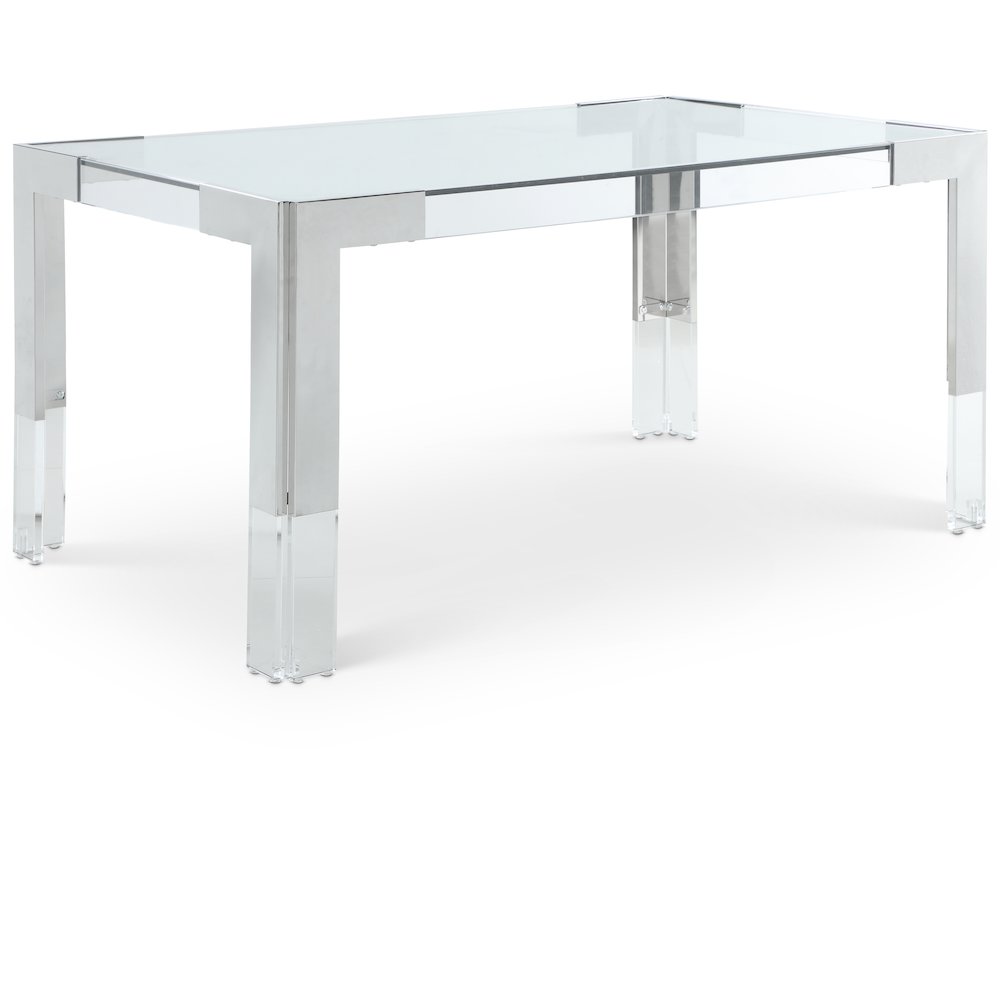 Casper Rich Chrome Dining Table. Picture 1