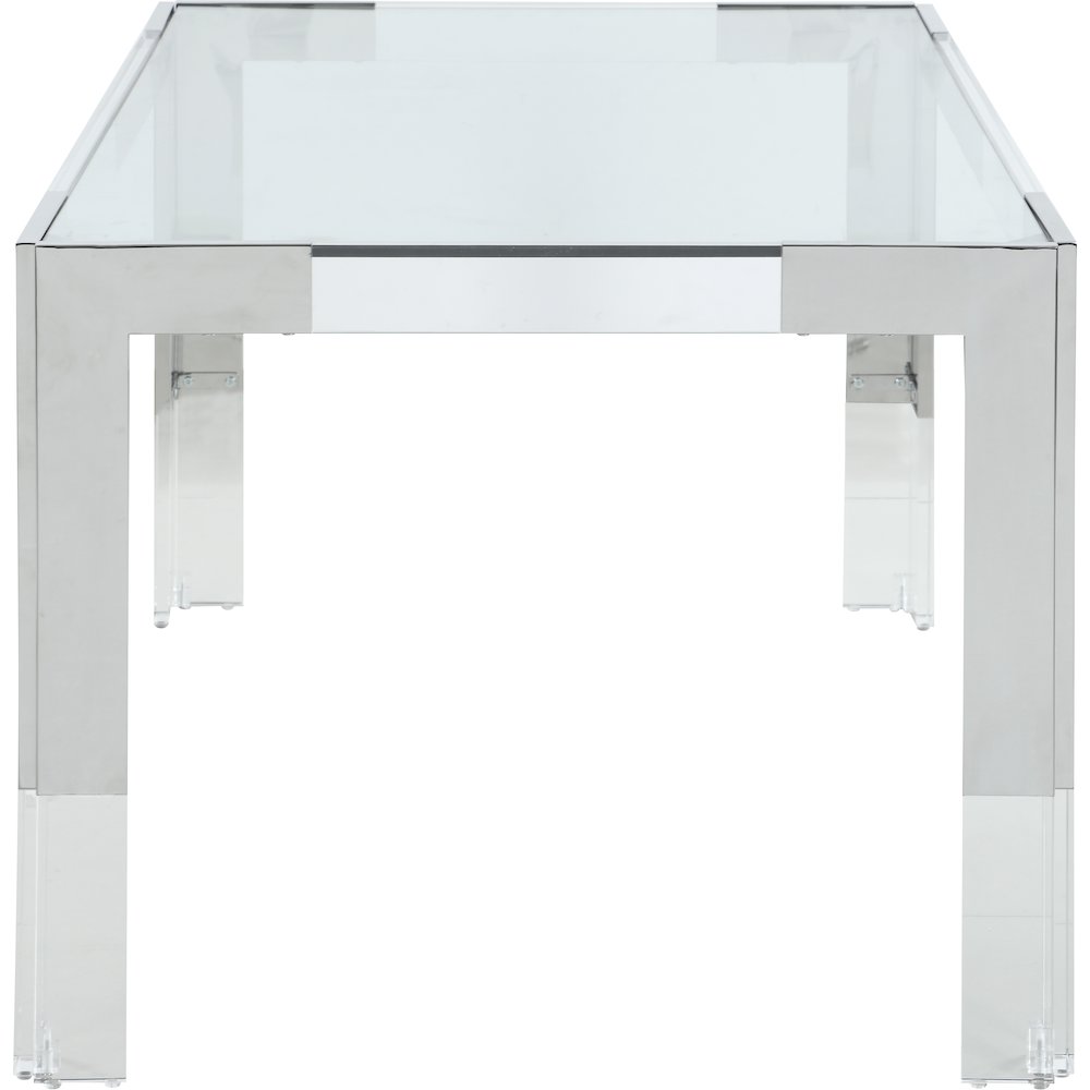 Casper Rich Chrome Dining Table. Picture 3