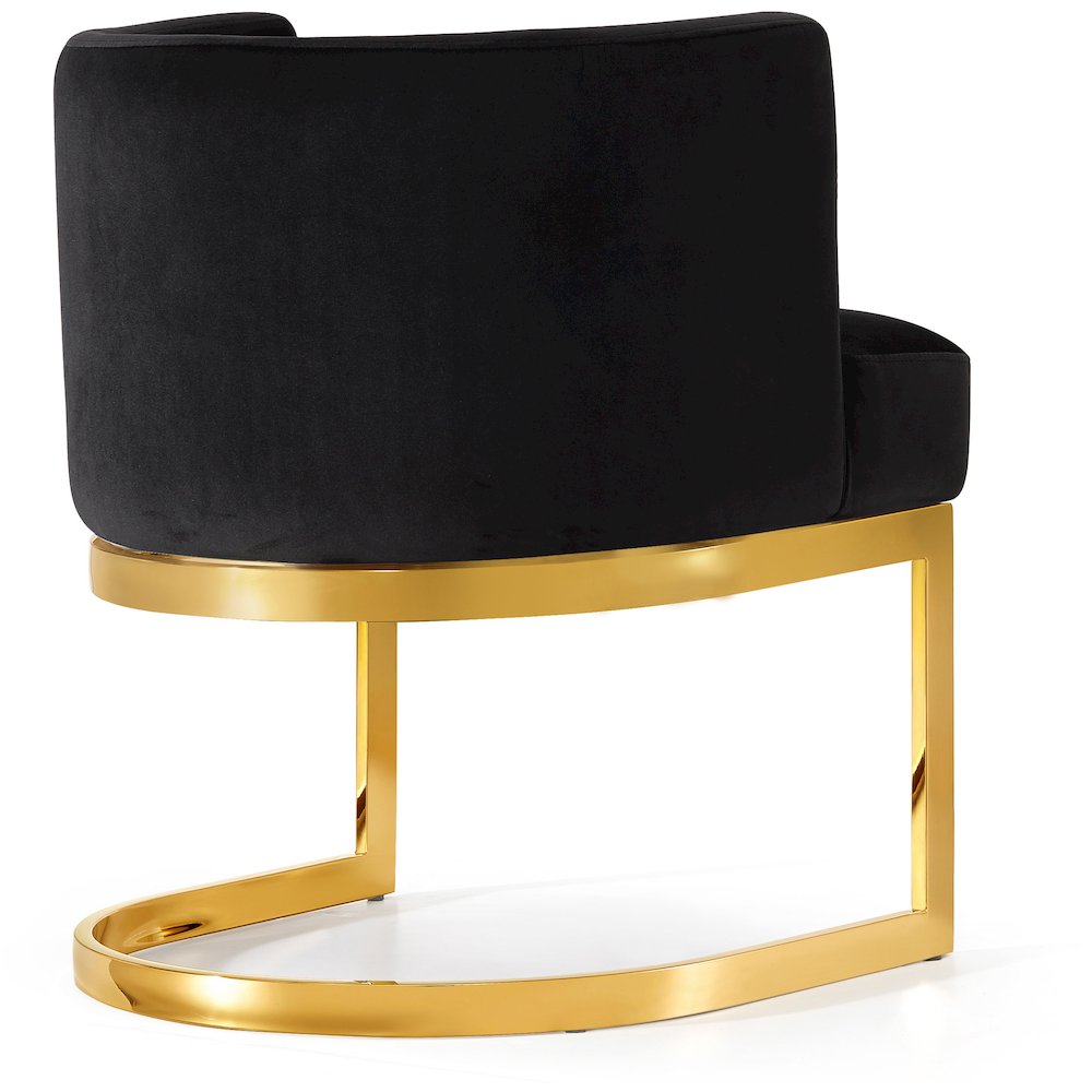 Gianna Black Velvet Dining Chair. Picture 2