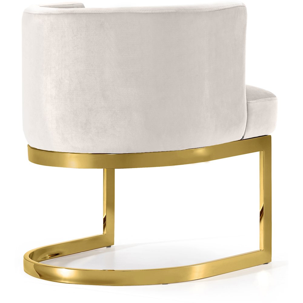 Gianna Cream Velvet Dining Chair. Picture 2