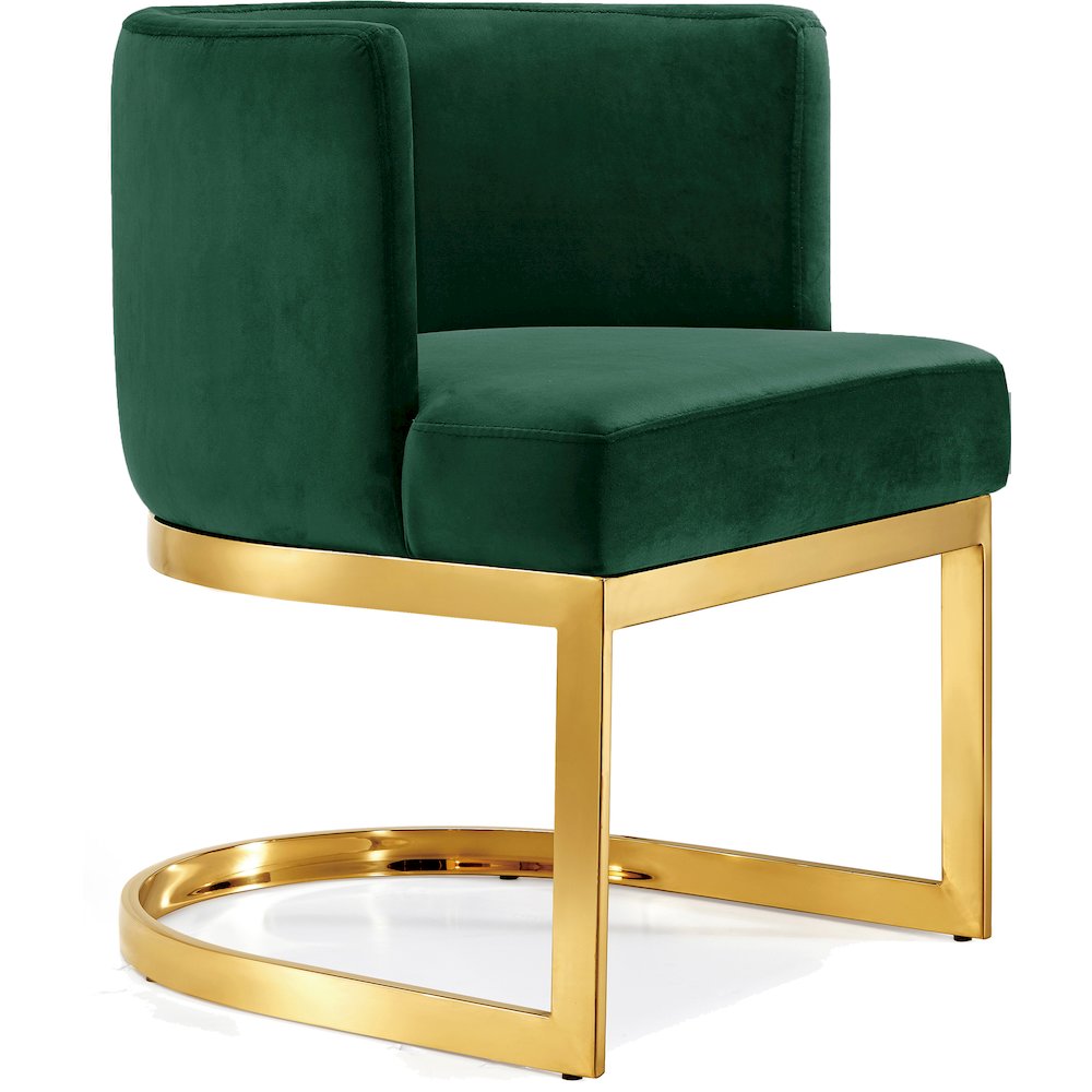 Gianna Green Velvet Dining Chair. Picture 1
