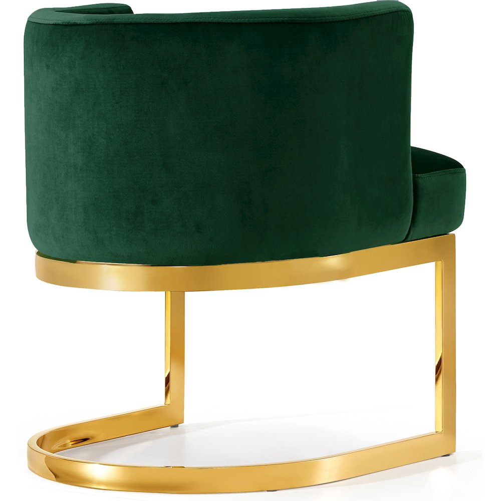 Gianna Green Velvet Dining Chair. Picture 2
