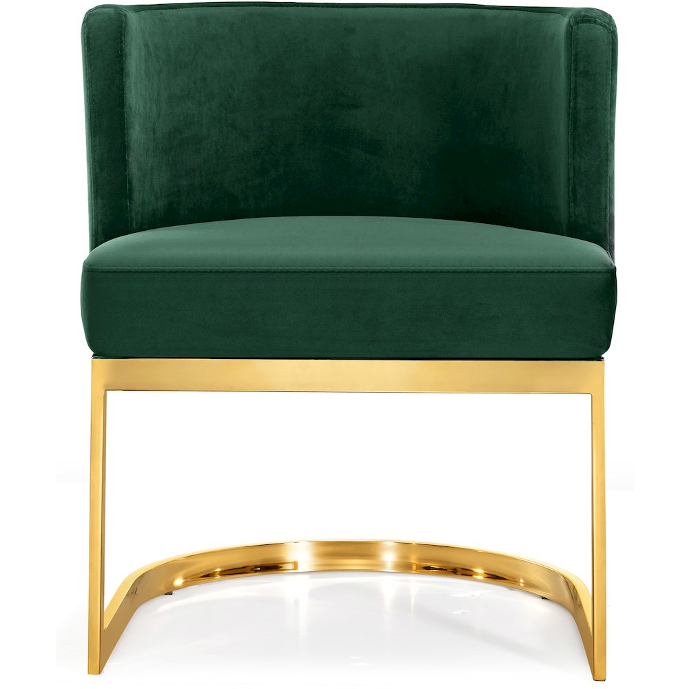 Gianna Green Velvet Dining Chair. Picture 3