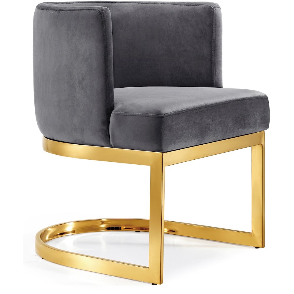 Gianna Grey Velvet Dining Chair. Picture 1