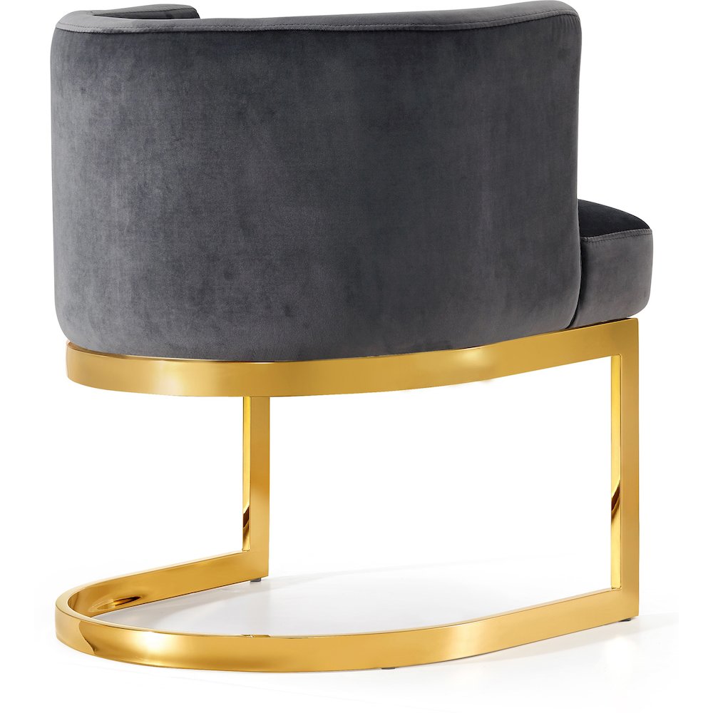 Gianna Grey Velvet Dining Chair. Picture 2
